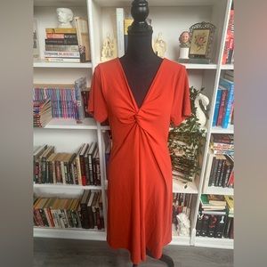 Torrid Orange Knit Twist Dress